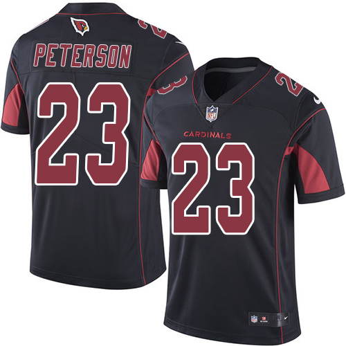 Nike Cardinals #23 Adrian Peterson Black Men's Stitched NFL Limited Rush Jersey - Click Image to Close